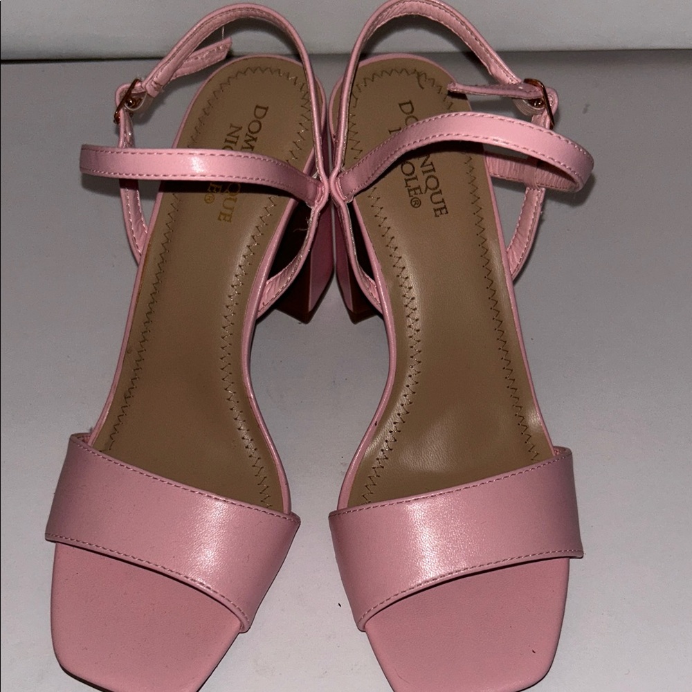 Dominique Blush Pink Heeled Sandals